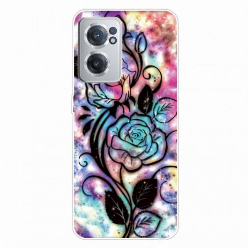 Handyhülle Für OnePlus Nord CE 2 5G Psychedelische Blumen