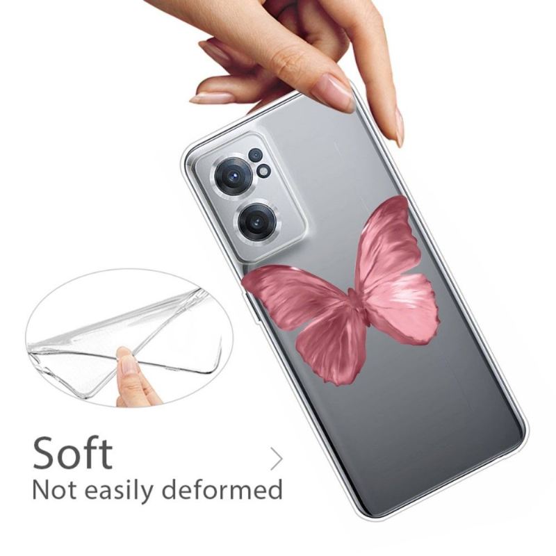 Handyhülle Für OnePlus Nord CE 2 5G Rosa Schmetterling