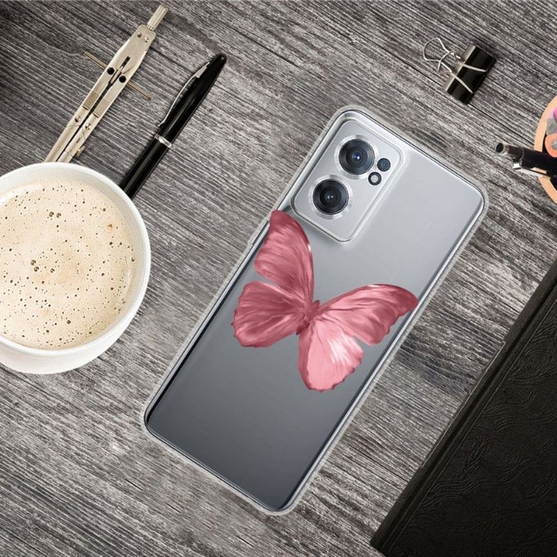 Handyhülle Für OnePlus Nord CE 2 5G Rosa Schmetterling