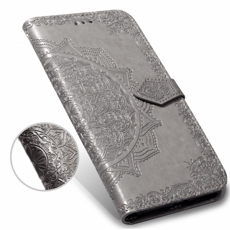 Flip Case Für Samsung Galaxy S10e Mandala Aus Geprägtem Kunstleder