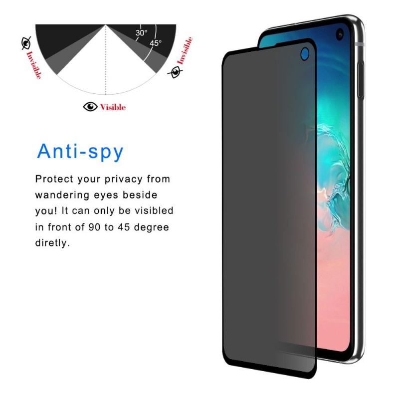 Samsung Galaxy S10E - Gehärtetes Glas Und Blickschutzfilter