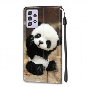 Flip Case Für Samsung Galaxy A52 5G / A52 4G / A52s 5G Kleiner Panda