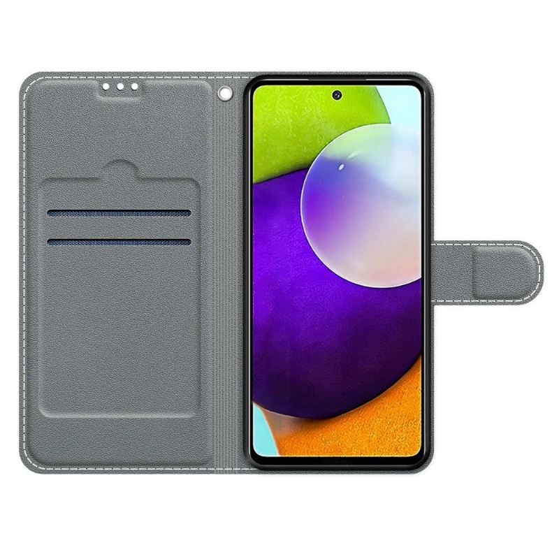 Flip Case Für Samsung Galaxy A52 5G / A52 4G / A52s 5G Lila Schmetterling