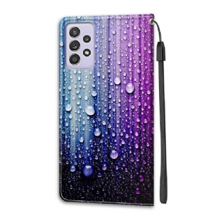 Flip Case Für Samsung Galaxy A52 5G / A52 4G / A52s 5G Wassertropfen