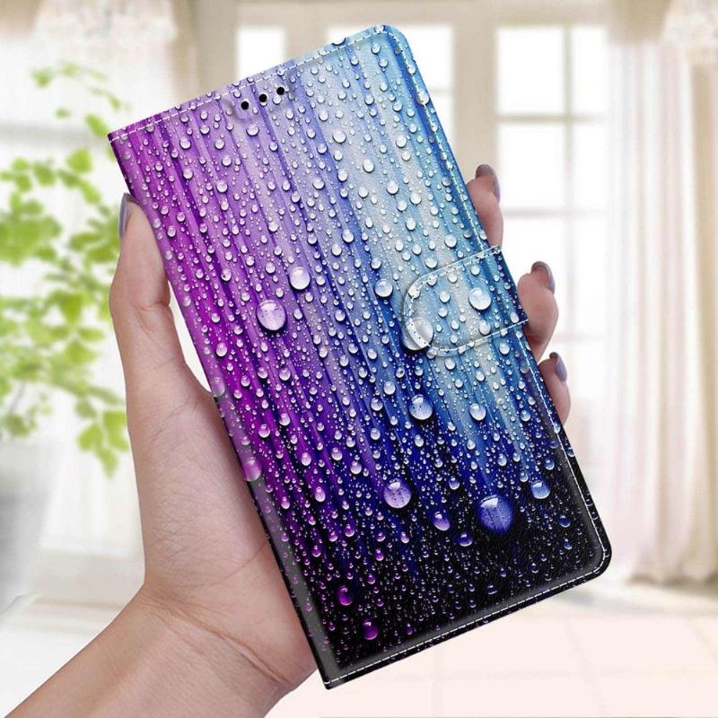 Flip Case Für Samsung Galaxy A52 5G / A52 4G / A52s 5G Wassertropfen