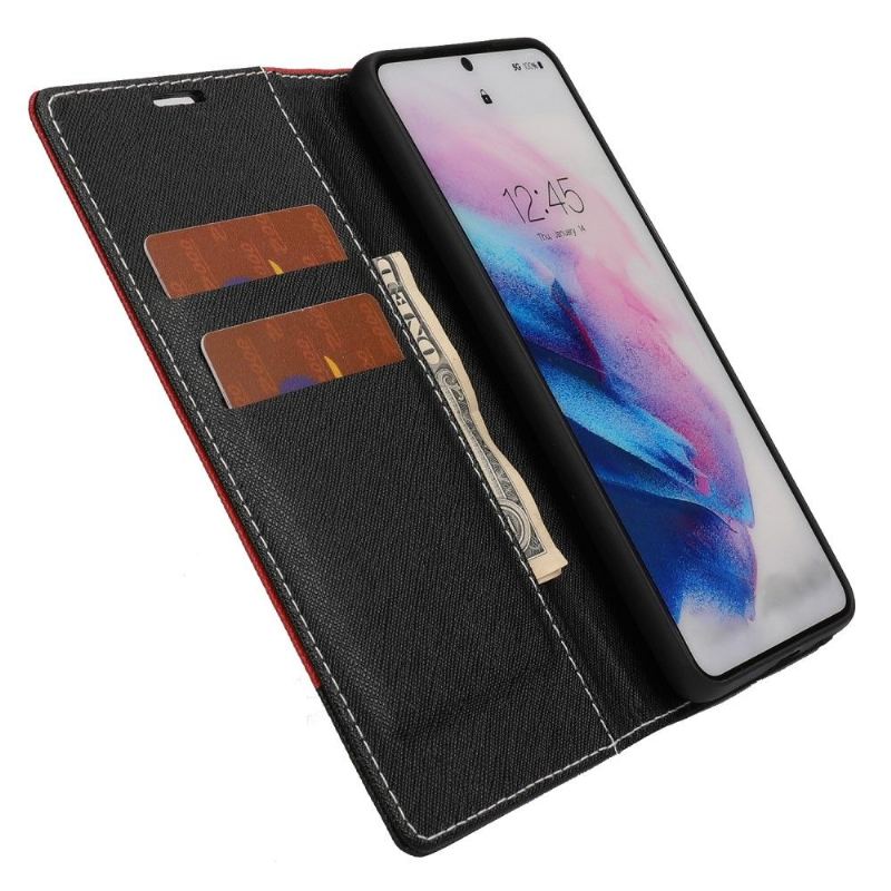 Flip Case Für Samsung Galaxy A52 5G / A52 4G / A52s 5G Zweifarbige Hosenträger