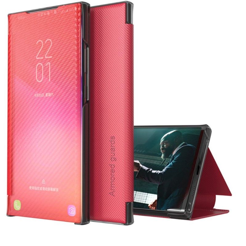 Handyhülle Für Samsung Galaxy A52 5G / A52 4G / A52s 5G Flip Case Kohlefaser