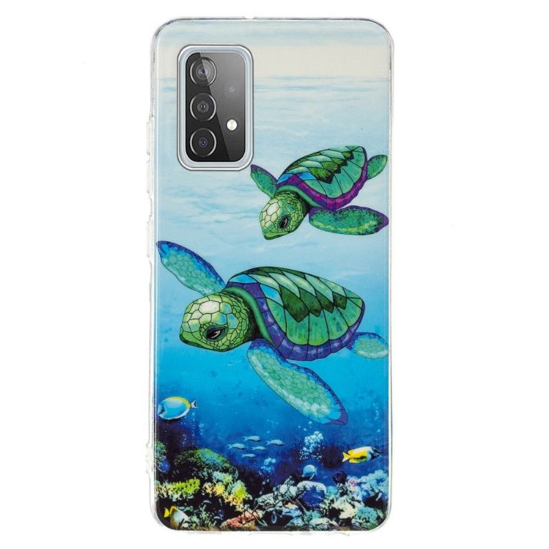 Handyhülle Für Samsung Galaxy A52 5G / A52 4G / A52s 5G Schutzhülle Fluoreszierende Schildkröten