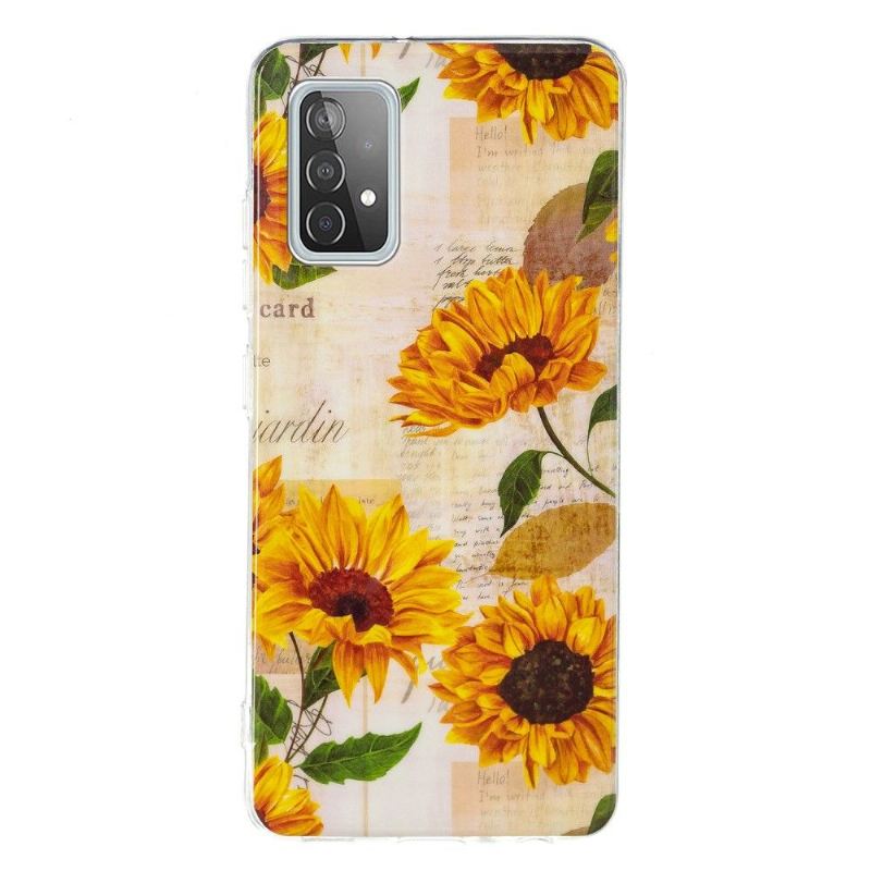 Hülle Für Samsung Galaxy A52 5G / A52 4G / A52s 5G Anti-Sturz Vintage Sonnenblume Fluoreszierend