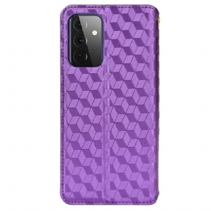 Lederhüllen Für Samsung Galaxy A52 5G / A52 4G / A52s 5G Anti-Sturz Flip Case Konstruktionsgeometrie