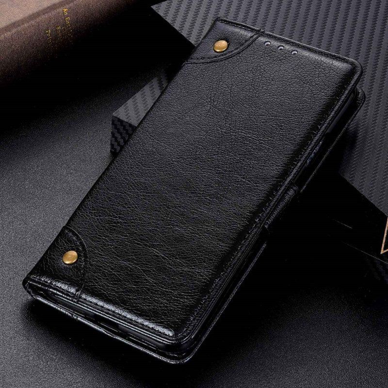 Flip Case Für Honor 50 SE Stil: Nappaleder Mit Vintage-nieten