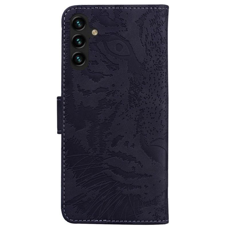 Flip Case Für Samsung Galaxy A14 / A14 5G Tigerdruck