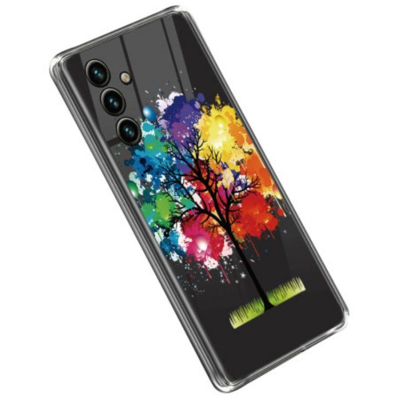 Handyhülle Für Samsung Galaxy A14 / A14 5G Nahtloser Aquarellbaum