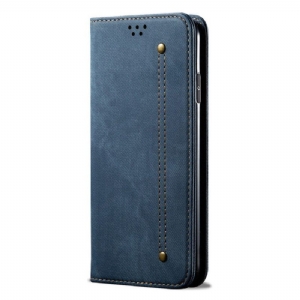 Schutzhülle Für Samsung Galaxy A14 / A14 5G Flip Case Denim-stoff