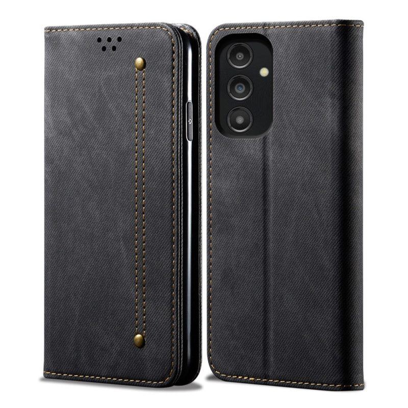 Schutzhülle Für Samsung Galaxy A14 / A14 5G Flip Case Denim-stoff