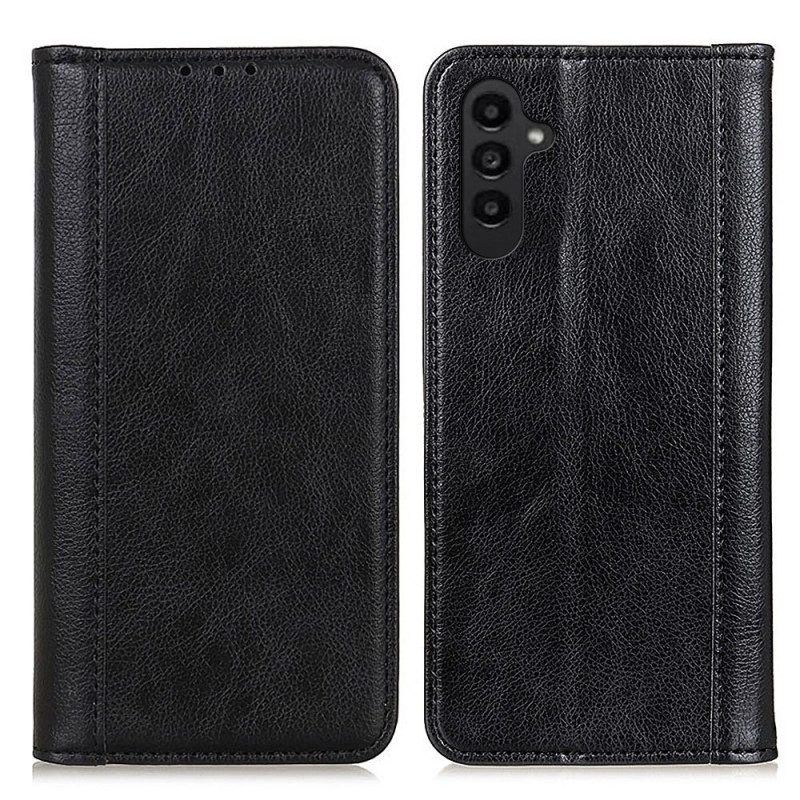 Schutzhülle Für Samsung Galaxy A14 / A14 5G Flip Case Stilvolles Spaltleder