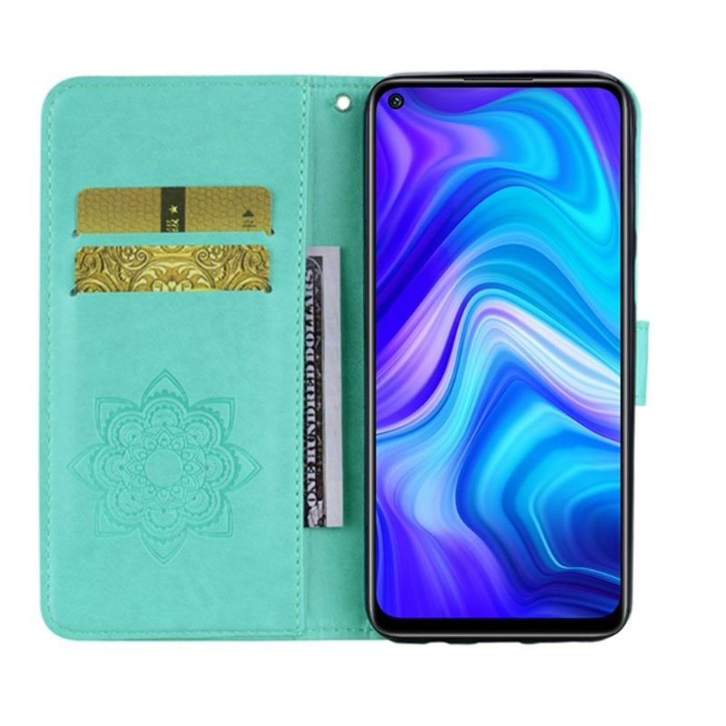 Flip Case Für Xiaomi Redmi Note 9 Geprägte Eule