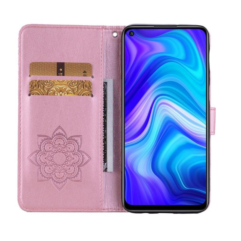 Flip Case Für Xiaomi Redmi Note 9 Geprägte Eule