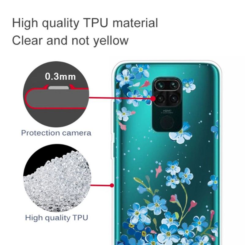 Hülle Für Xiaomi Redmi Note 9 Blaue Blumen