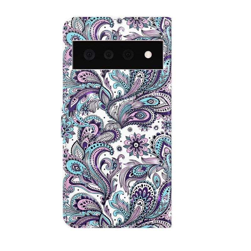 Flip Case Für Google Pixel 6 Pro Paisley-blume