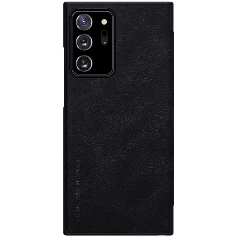 Flip Case Für Samsung Galaxy Note 20 Ultra Qin-ledereffekt - Schwarz