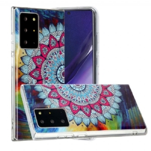 Handyhülle Für Samsung Galaxy Note 20 Ultra Leuchtendes Buntes Mandala