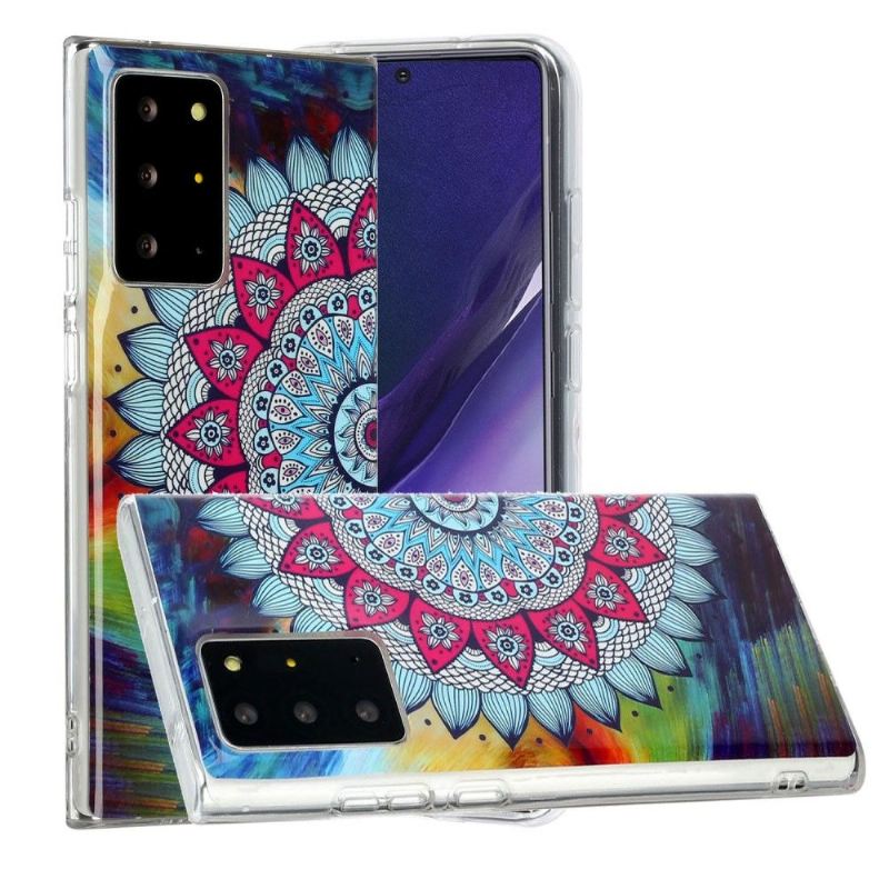 Handyhülle Für Samsung Galaxy Note 20 Ultra Leuchtendes Buntes Mandala