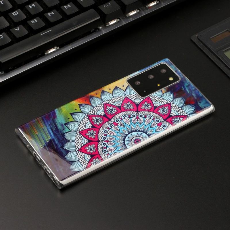 Handyhülle Für Samsung Galaxy Note 20 Ultra Leuchtendes Buntes Mandala