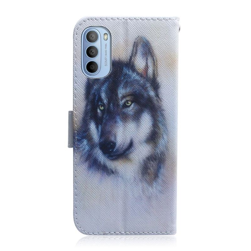 Case Für Motorola Moto G31 / Moto G41 Wolf-muster-unterstützungsfunktion