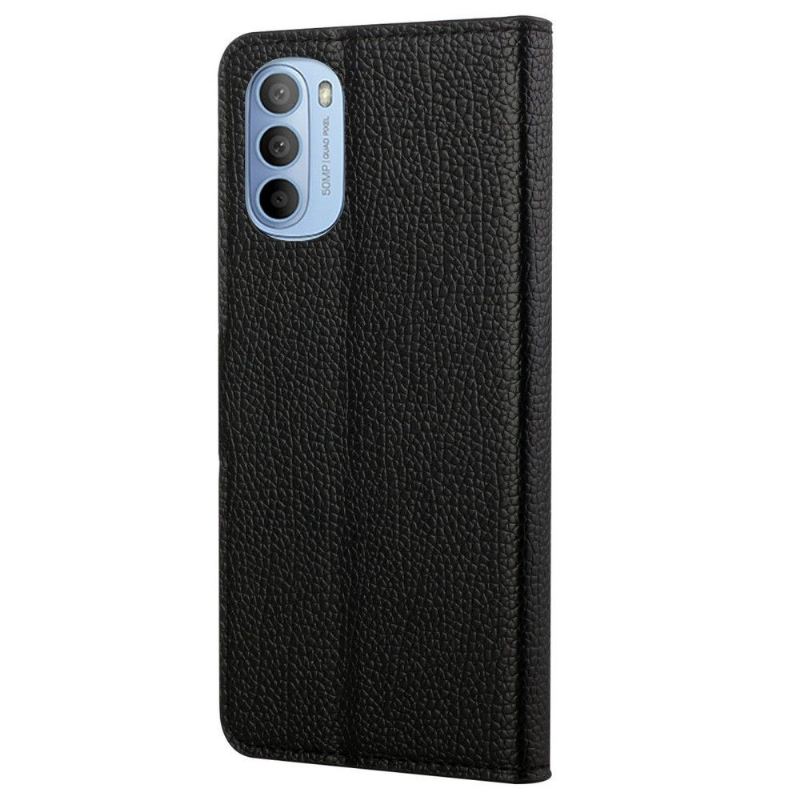 Flip Case Für Motorola Moto G31 / Moto G41 Genarbter Ledereffekt