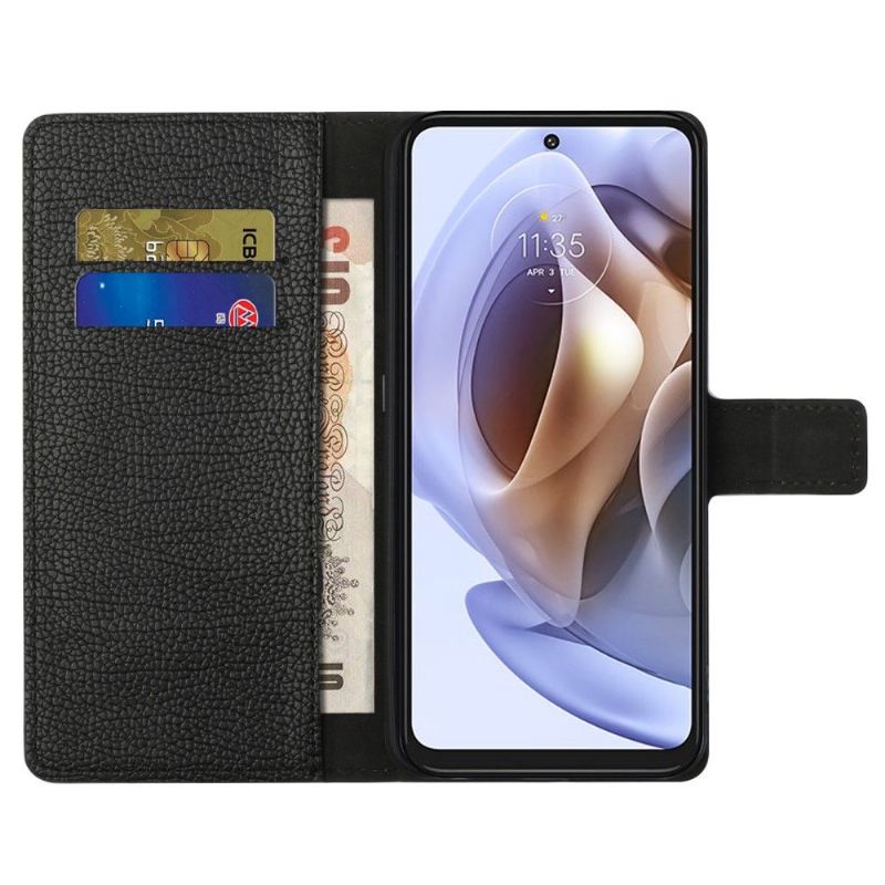 Flip Case Für Motorola Moto G31 / Moto G41 Genarbter Ledereffekt