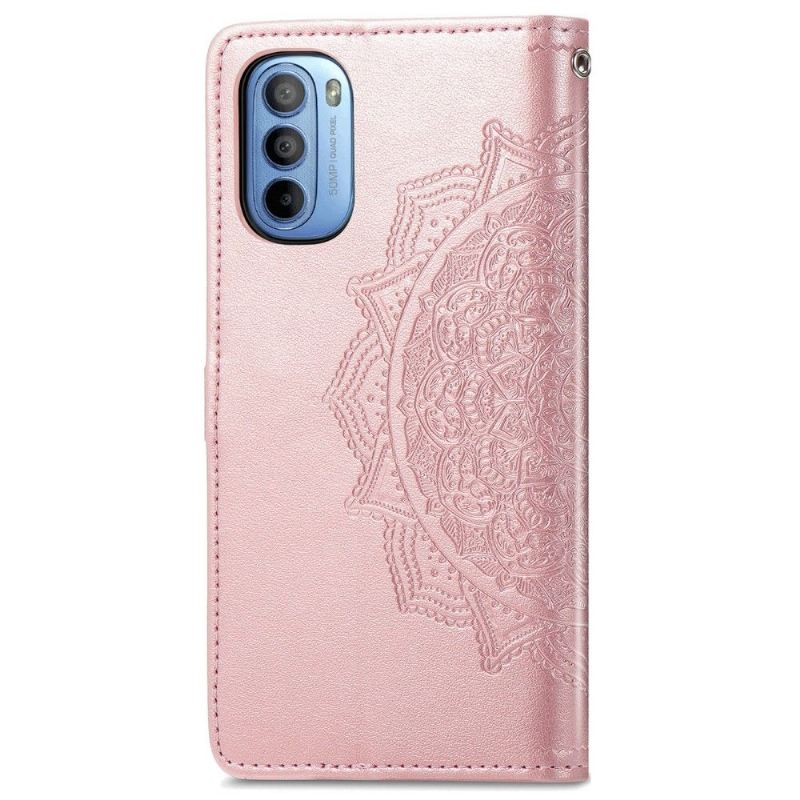 Flip Case Für Motorola Moto G31 / Moto G41 Mandala-relief Aus Kunstleder