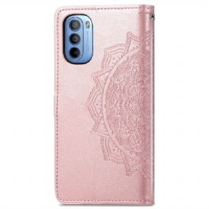 Flip Case Für Motorola Moto G31 / Moto G41 Mandala-relief Aus Kunstleder