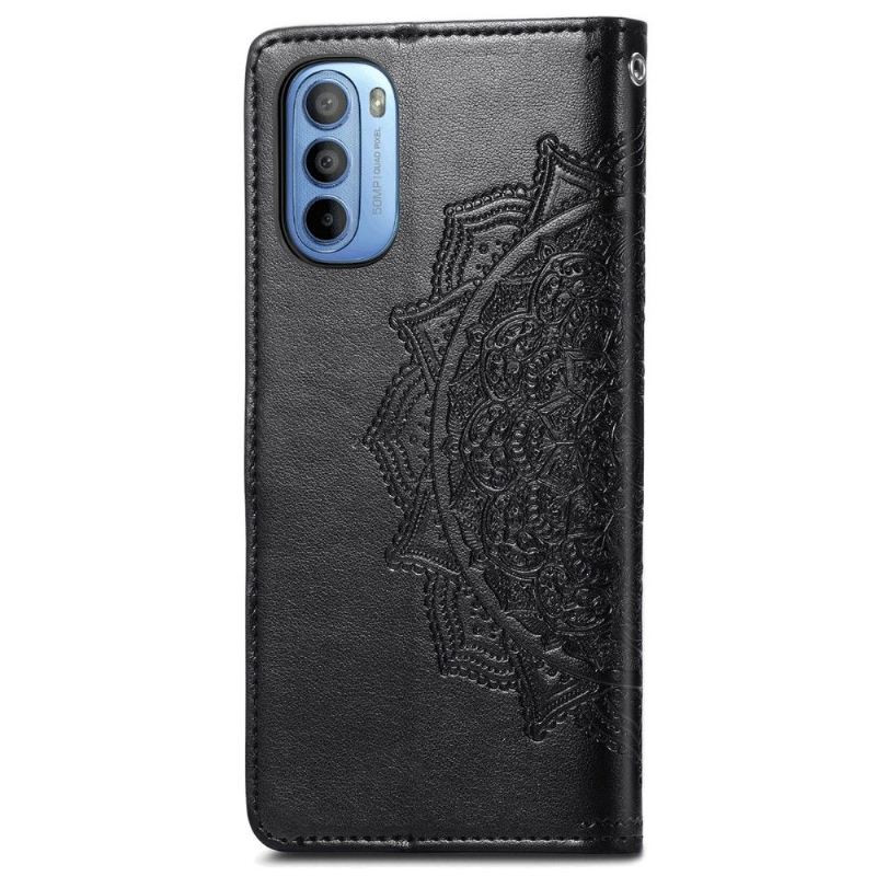 Flip Case Für Motorola Moto G31 / Moto G41 Mandala-relief Aus Kunstleder