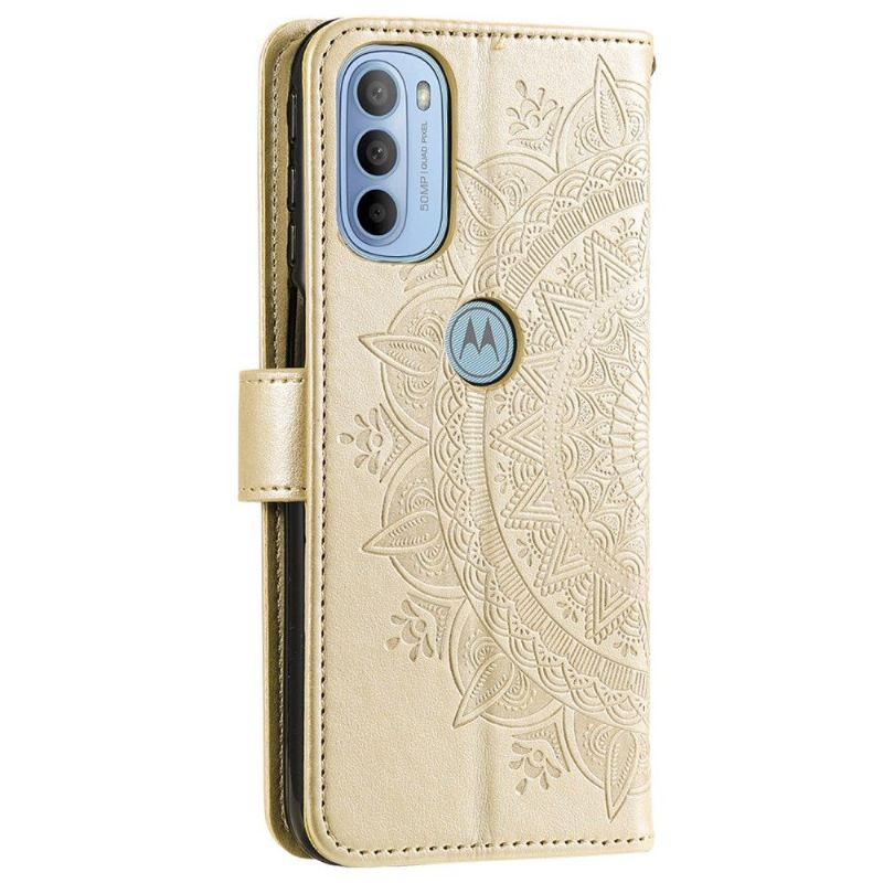 Flip Case Für Motorola Moto G31 / Moto G41 Sonnen-mandala