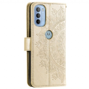 Flip Case Für Motorola Moto G31 / Moto G41 Sonnen-mandala