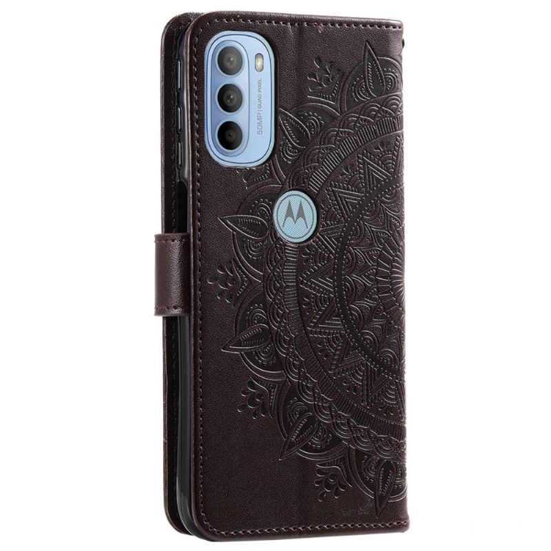 Flip Case Für Motorola Moto G31 / Moto G41 Sonnen-mandala