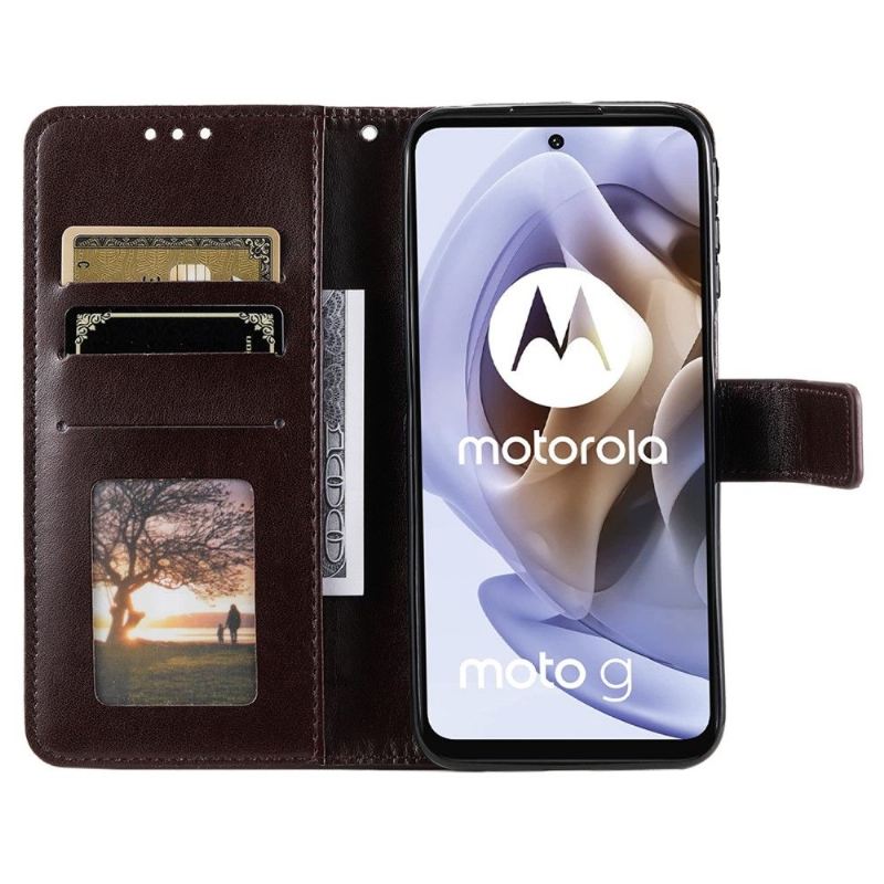 Flip Case Für Motorola Moto G31 / Moto G41 Sonnen-mandala