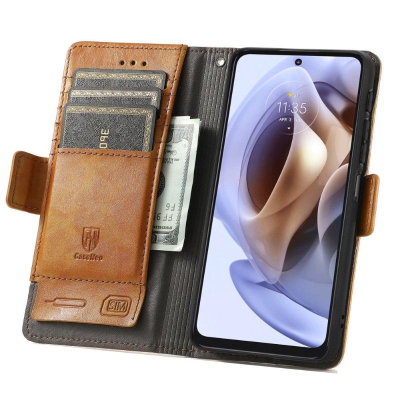 Lederhüllen Für Motorola Moto G31 / Moto G41 Anti-Sturz Flip Case Geschäft Umdrehen