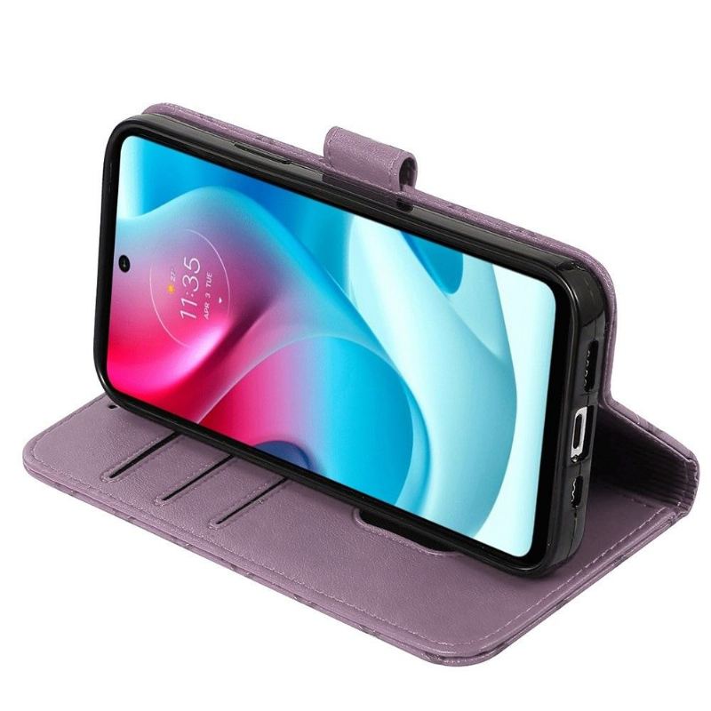 Lederhüllen Für Motorola Moto G31 / Moto G41 Anti-Sturz Flip Case Klappengitter