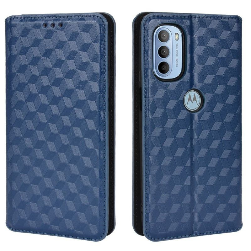 Lederhüllen Für Motorola Moto G31 / Moto G41 Flip Case Entwurfsgeometrie