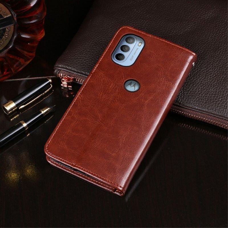 Lederhüllen Für Motorola Moto G31 / Moto G41 Flip Case Idewei Folio Lederoptik