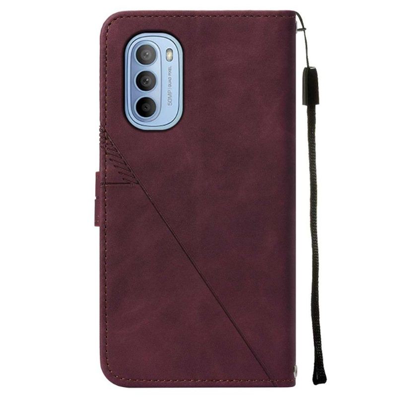 Lederhüllen Für Motorola Moto G31 / Moto G41 Geometrisches Design In Lederoptik