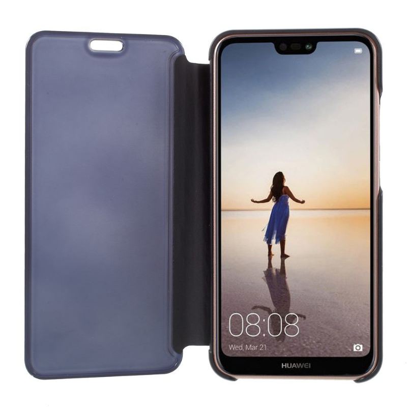 Hülle Für Huawei P20 Lite Flip Case Spiegeleffekt