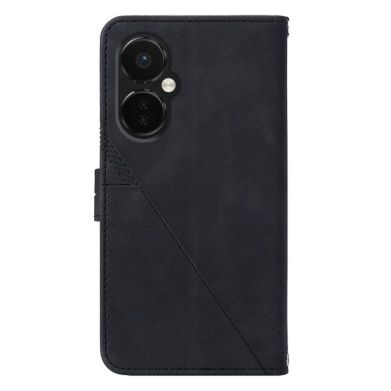 Flip Case Für OnePlus Nord CE 3 Lite 5G Mit Kordel Riemendreiecke