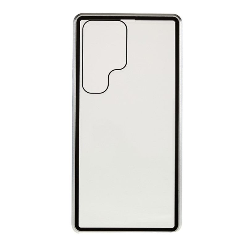 Hülle Für Samsung Galaxy S24 Ultra 5g Magnetisches Gehärtetes Glas Und Doppelter Schutz