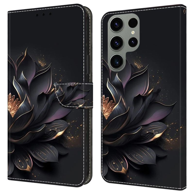 Lederhüllen Für Samsung Galaxy S24 Ultra 5g Lila Lotus