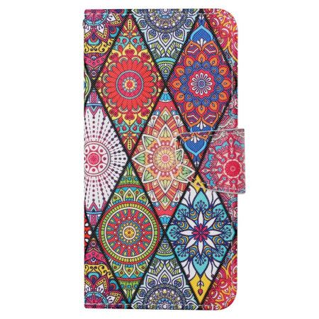 Lederhüllen Für Samsung Galaxy S24 Ultra 5g Patchwork Mit Riemen