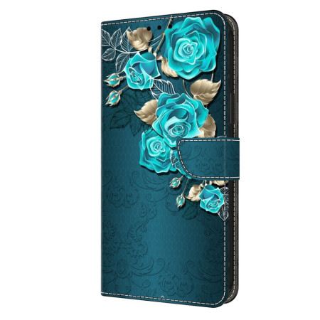 Lederhüllen Samsung Galaxy S24 Ultra 5g Handyhülle Blaue Rosen