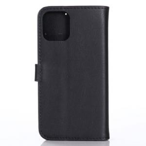 Case Für iPhone 12 Pro Max Schutzhülle Flip Case Retro-leder-effekt